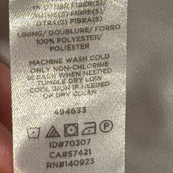 Loft Skirt Womens 12 Houndstooth Mini Blue White Pockets Tweed Preppy Career - Picture 5 of 13